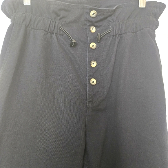 Urban Outfitters Women Black High Rise Button Front Paperbag Waist Pant Size S - Picture 13 of 14